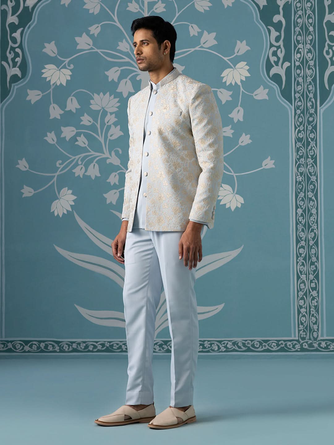 Dusky Blue Open-Style Indo Set