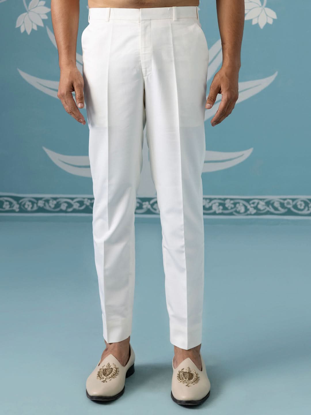Mustard Floral Bandhgala Jacket Set
