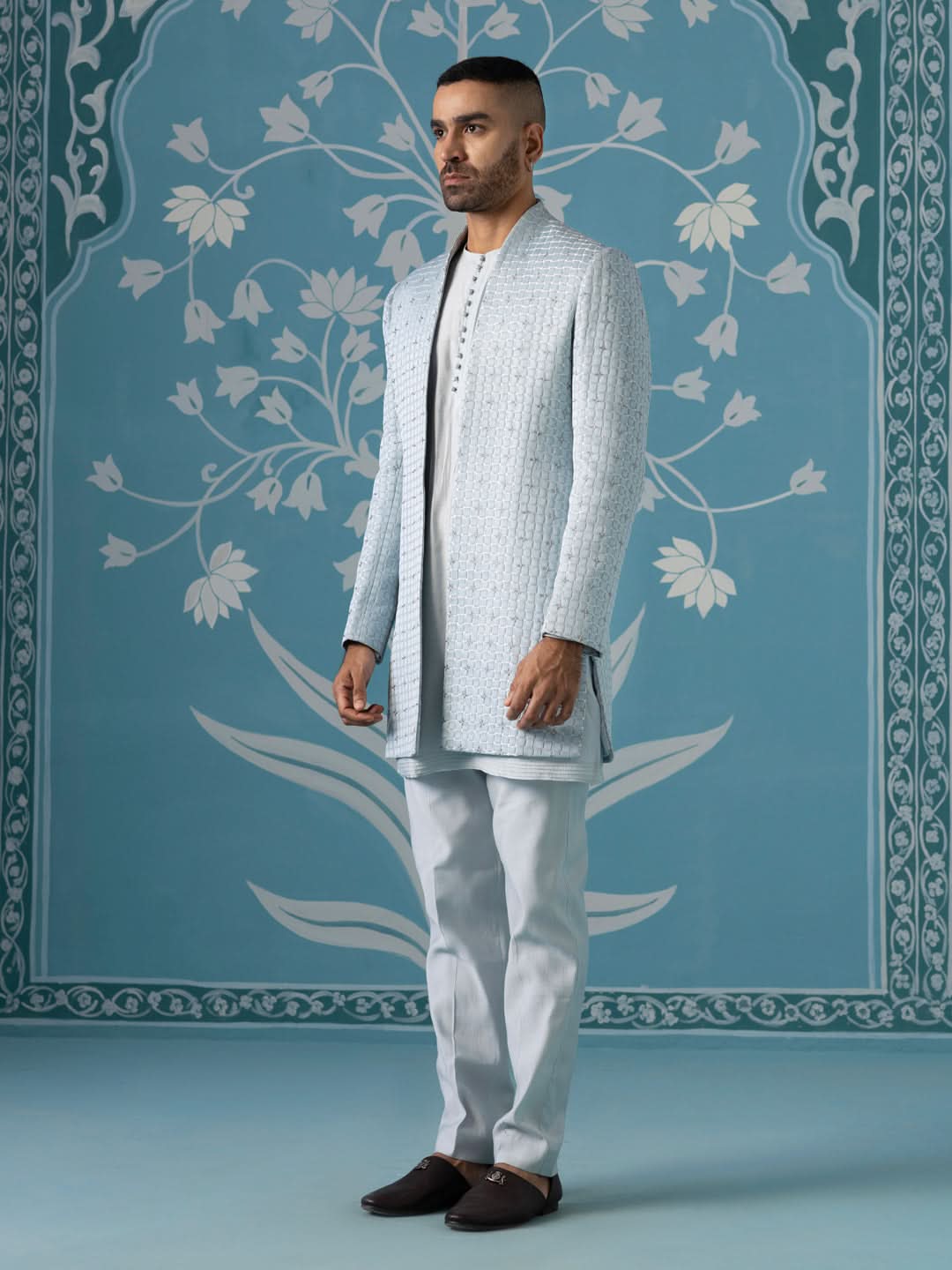 Light Sky Blue Open Indo Set