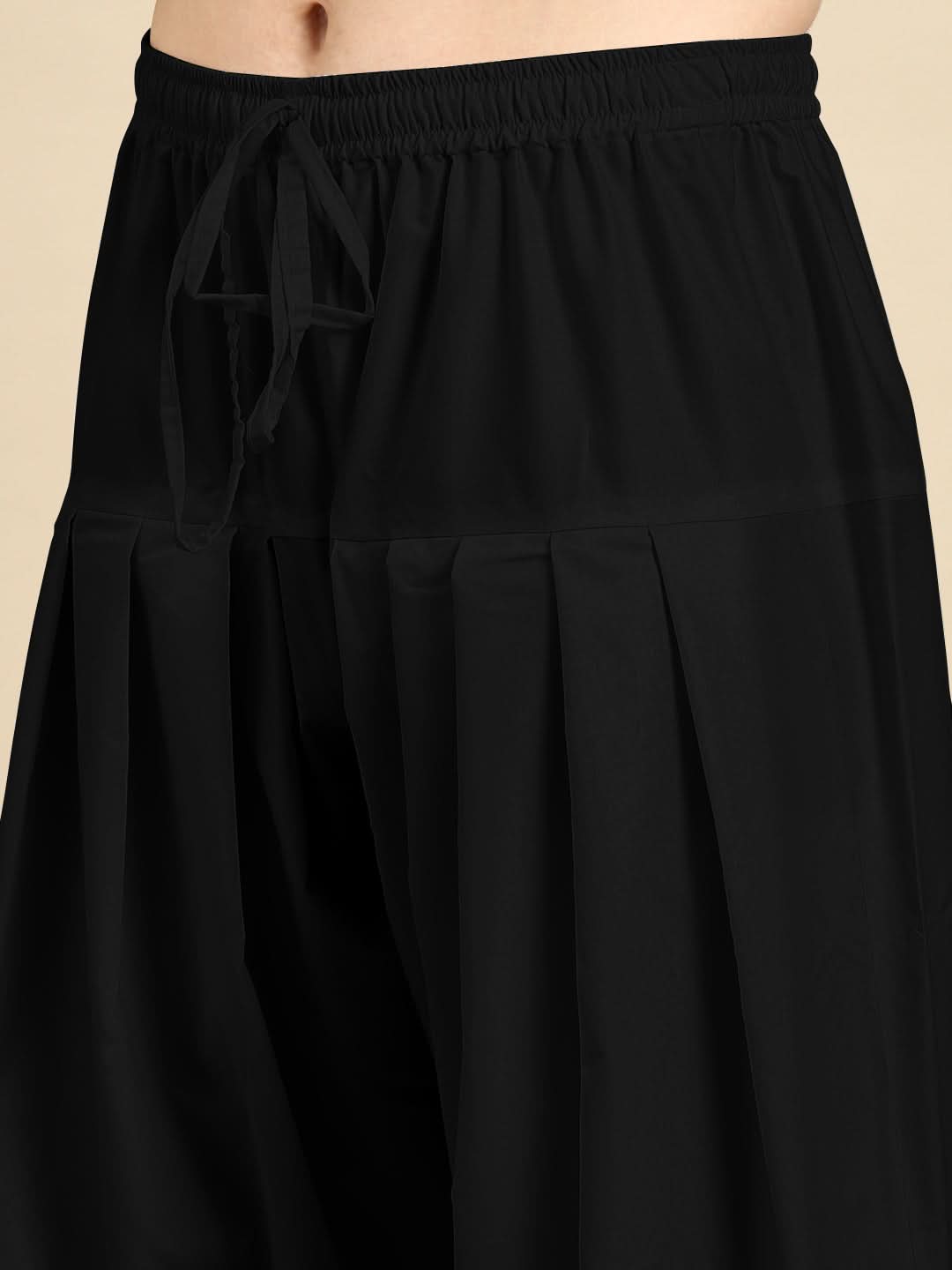 Black Fine Cotton Pathani With Salwar