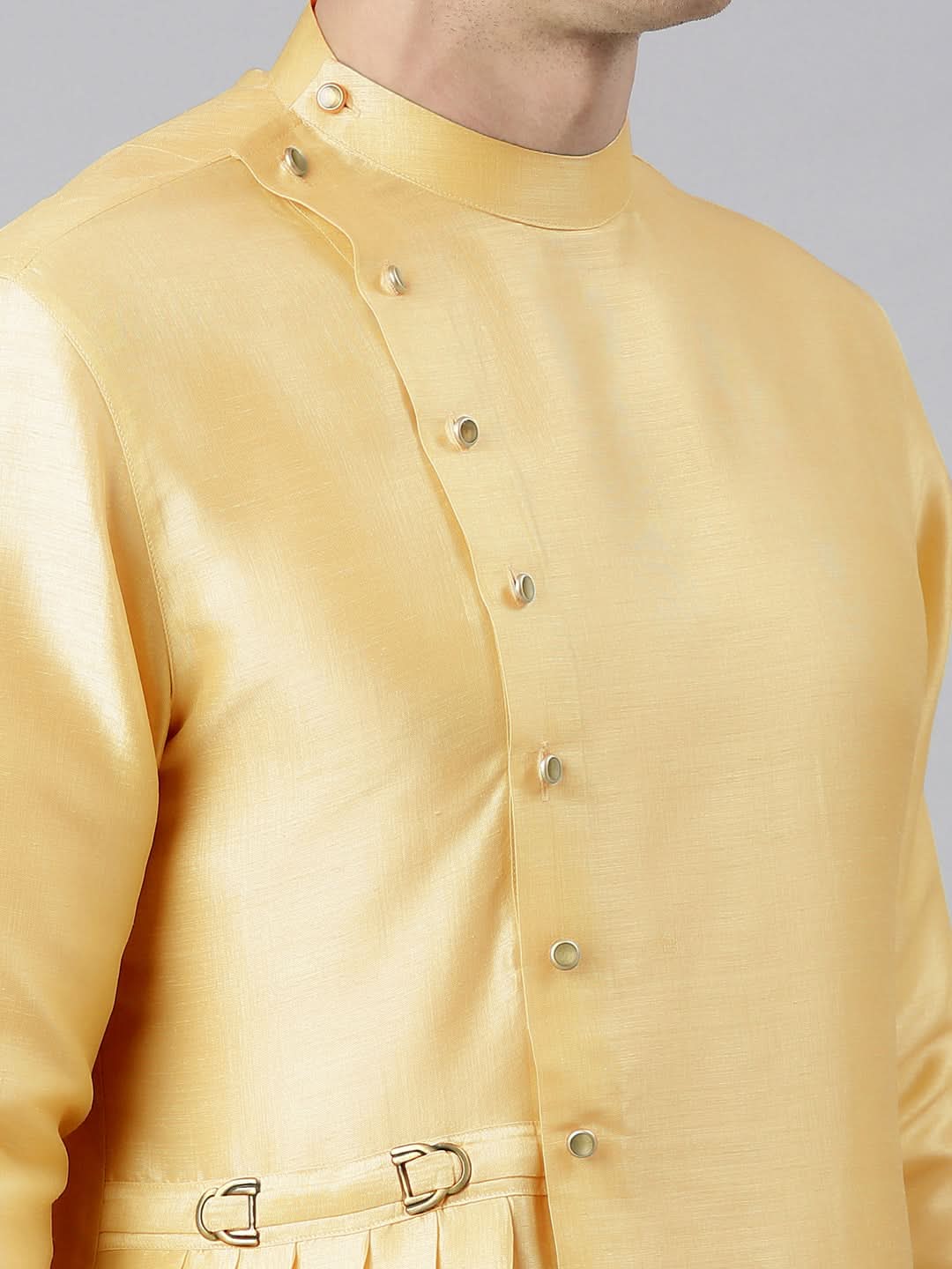 Yellow Drape Kurta Set