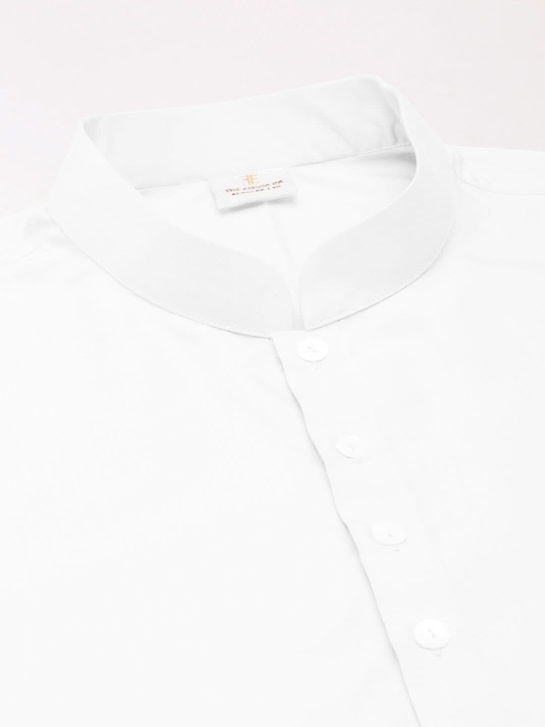 White Cotton Short Kurta Set