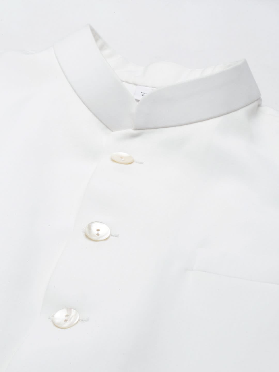 Cream Classic jacket with Short Kurta Set