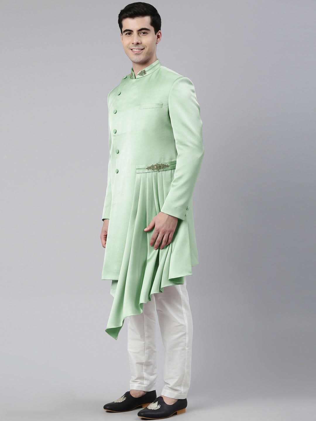 Green Draped Indo Set