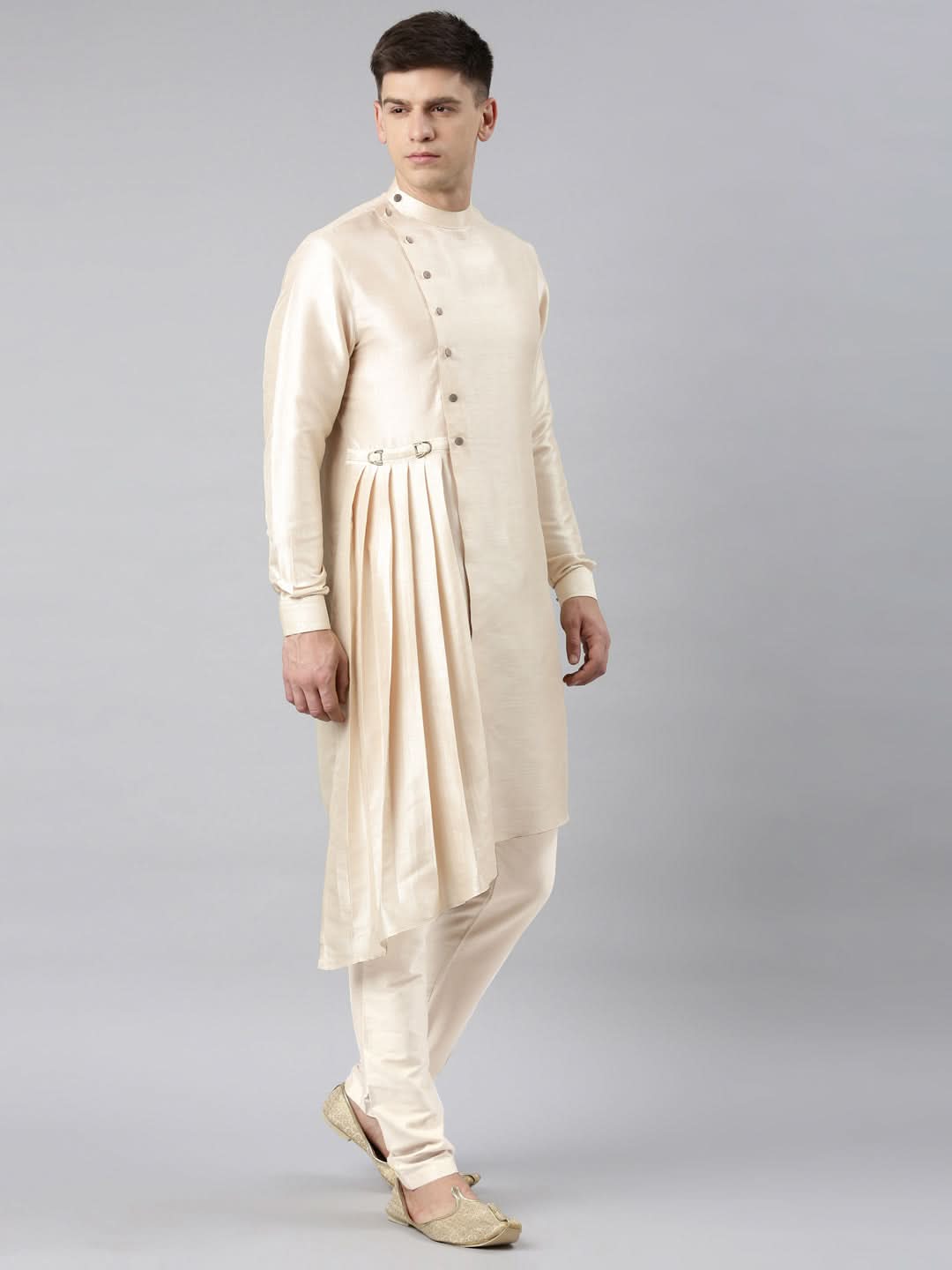 Light beige Drape Kurta Set