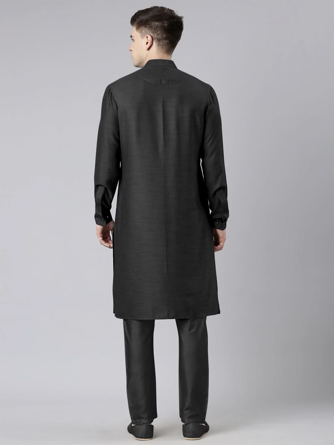 Black Pathani Kurta Set