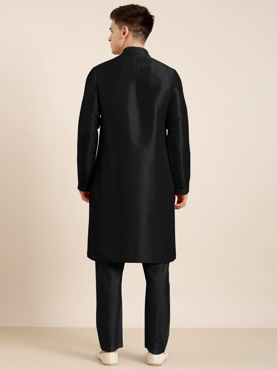 Black Embroidered Kurta Set