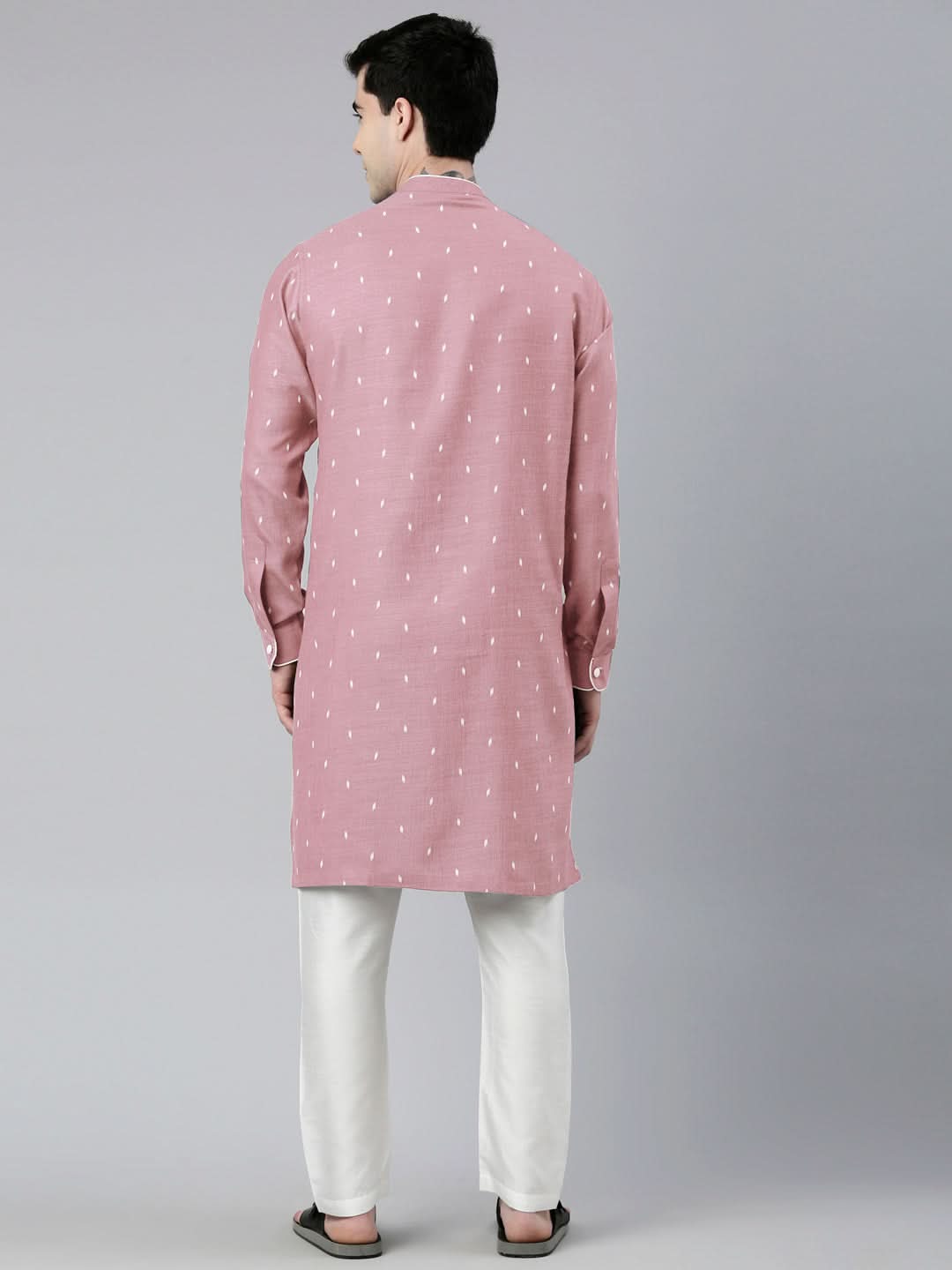 Pink Design Asymmetrical Kurta Set
