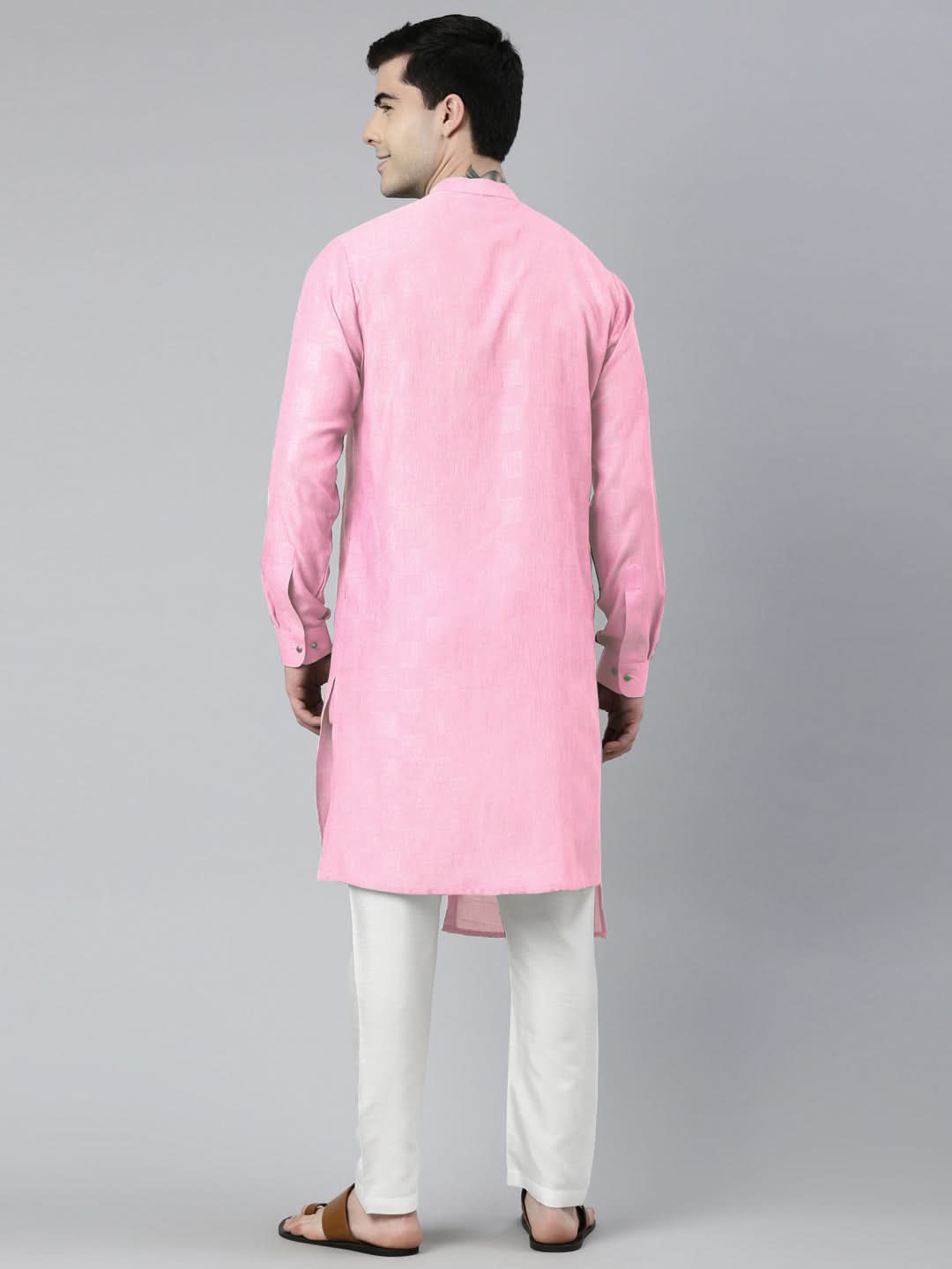Light Pink Asymmetrical Kurta Set