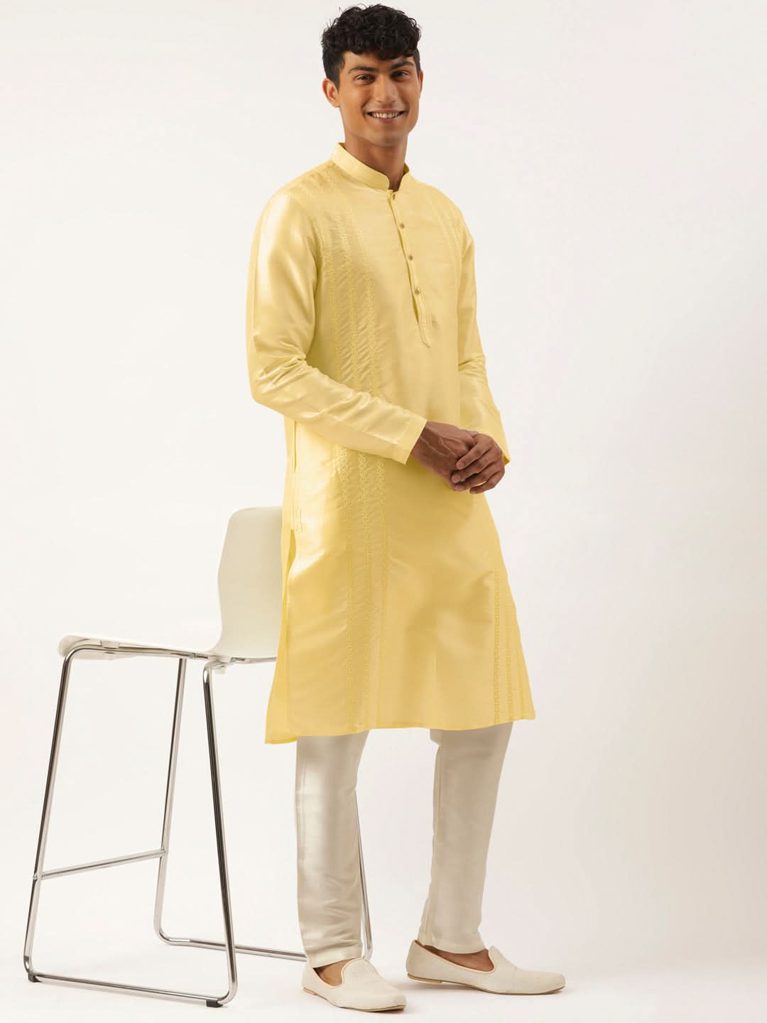 Yellow Embroidered Kurta Set