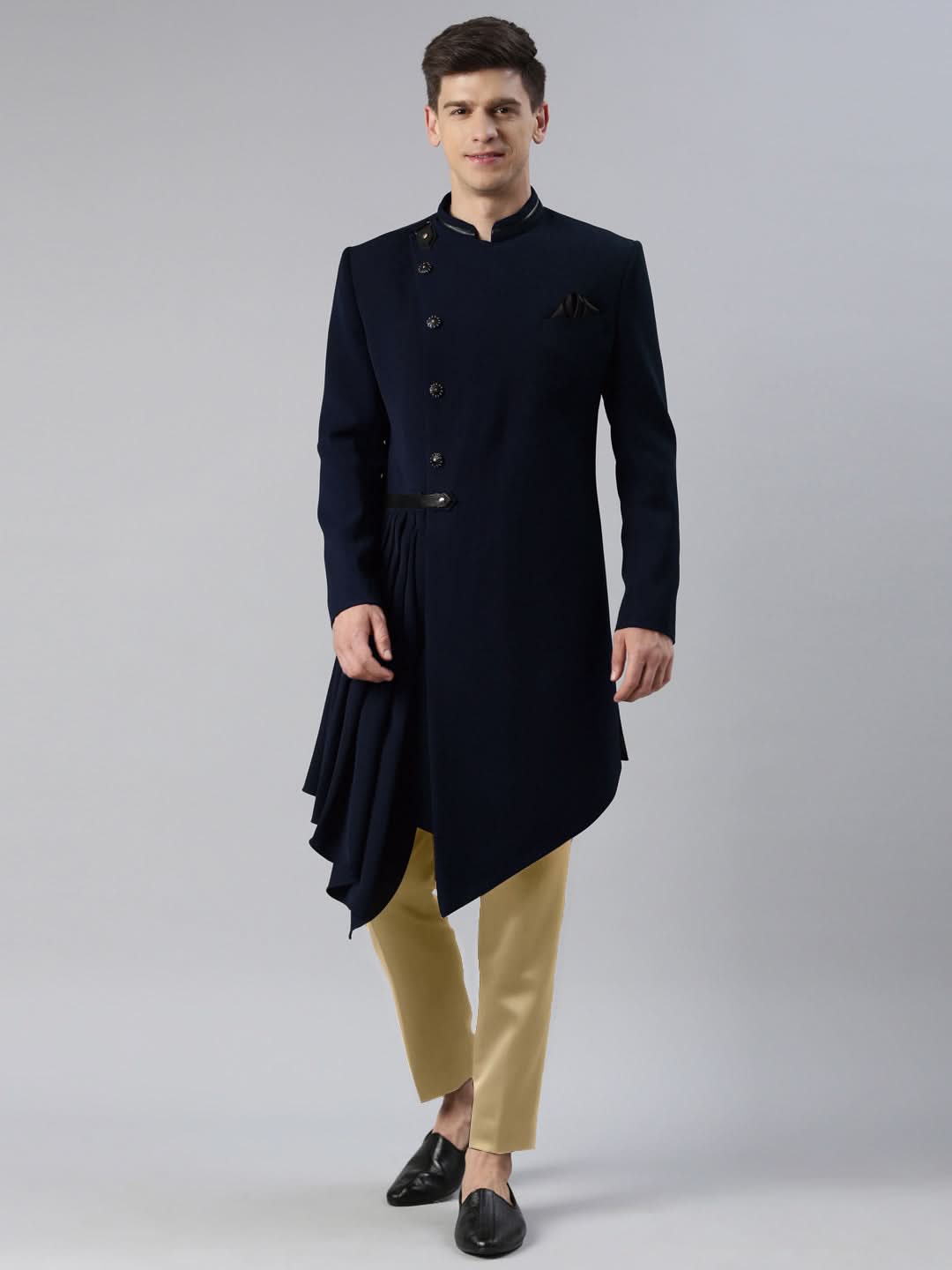 Blue Drape Indowestern
