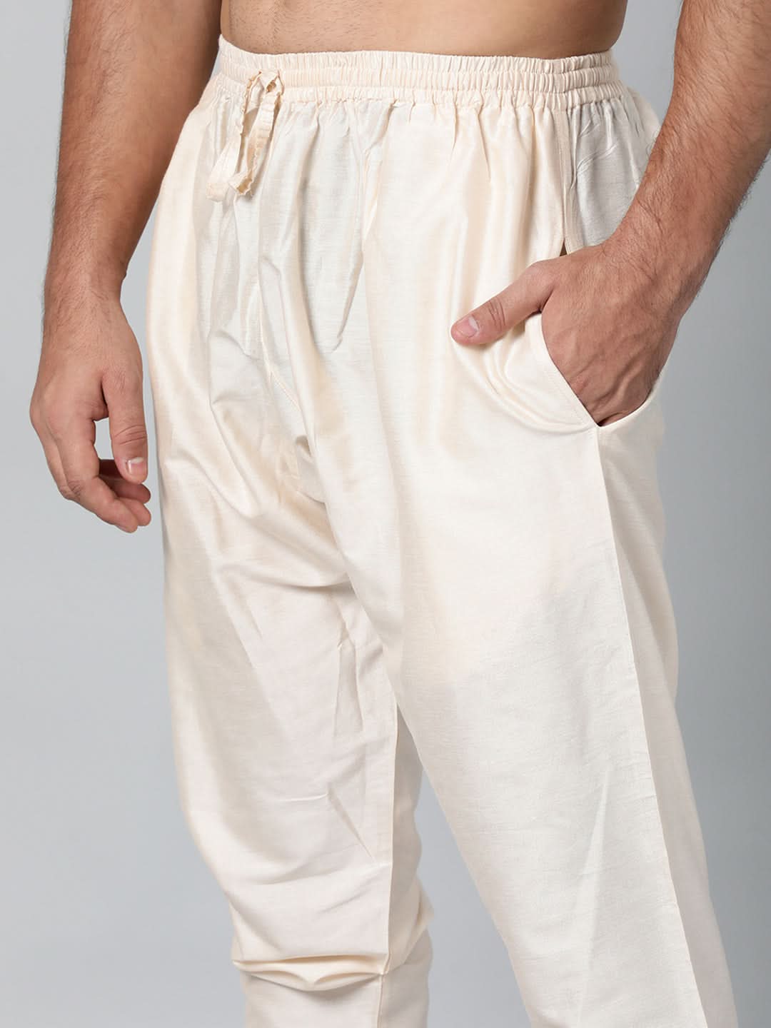 Light beige Drape Kurta Set