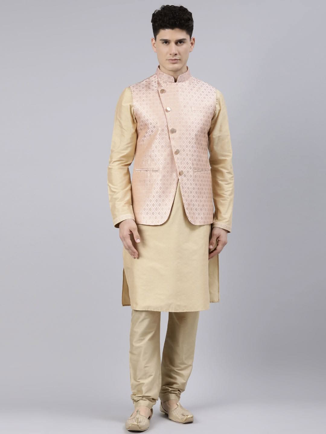Peach Brocade Jacket