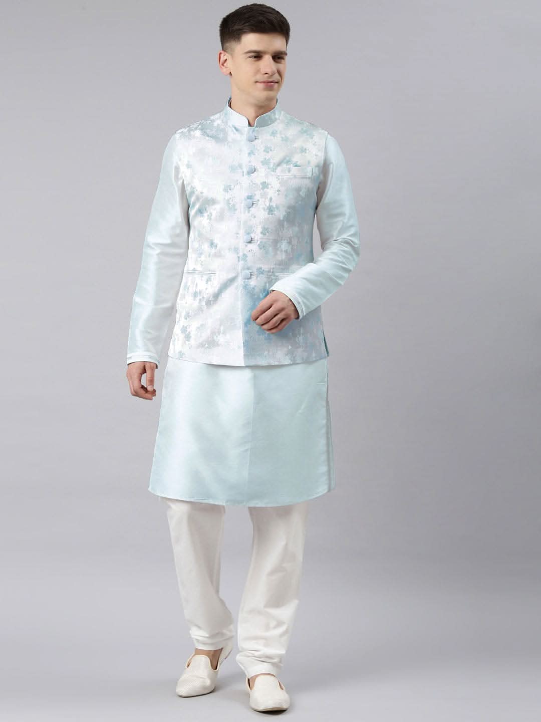Blue Jacquard Jacket