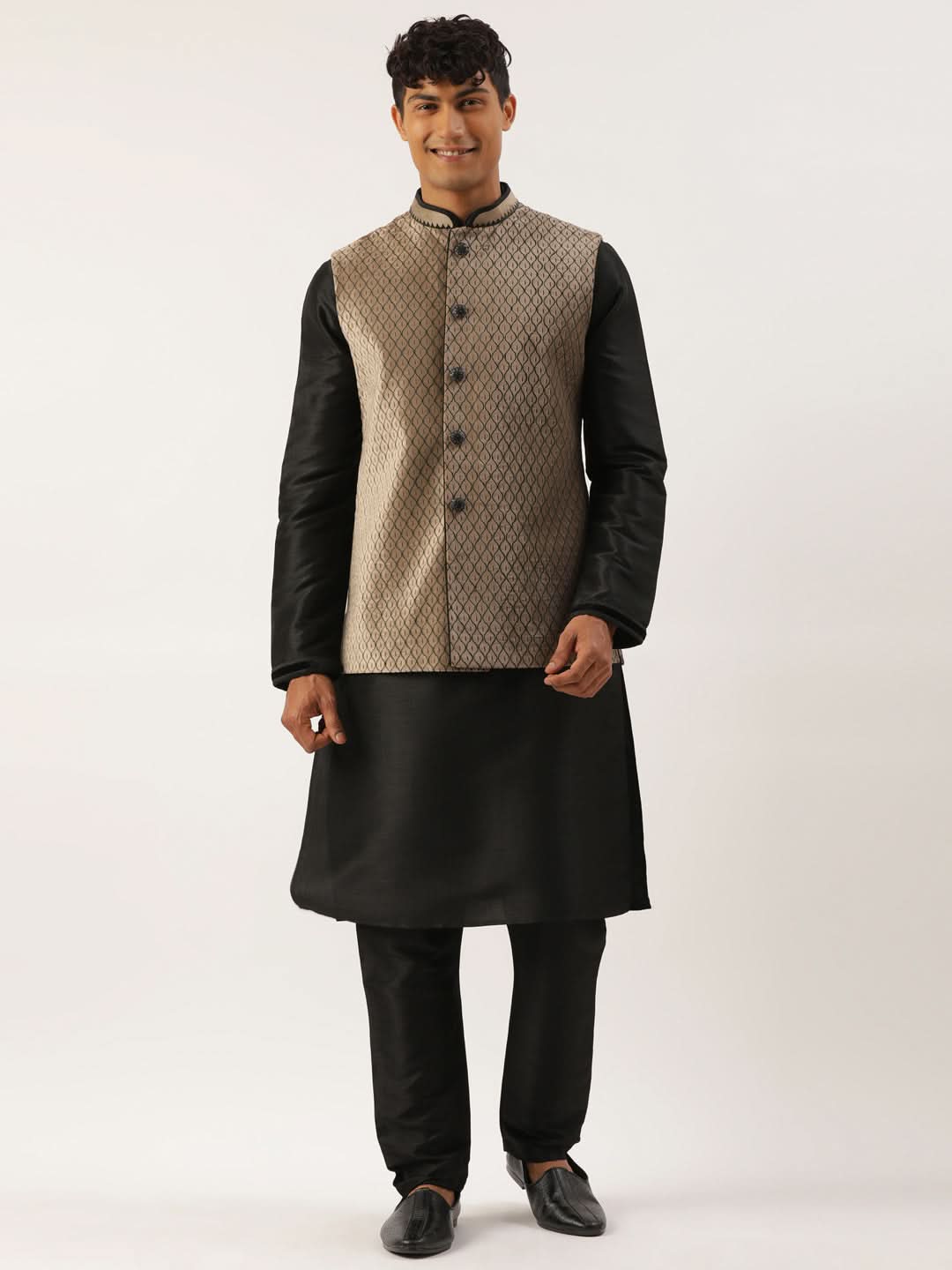 Beige Embroidered Jacket