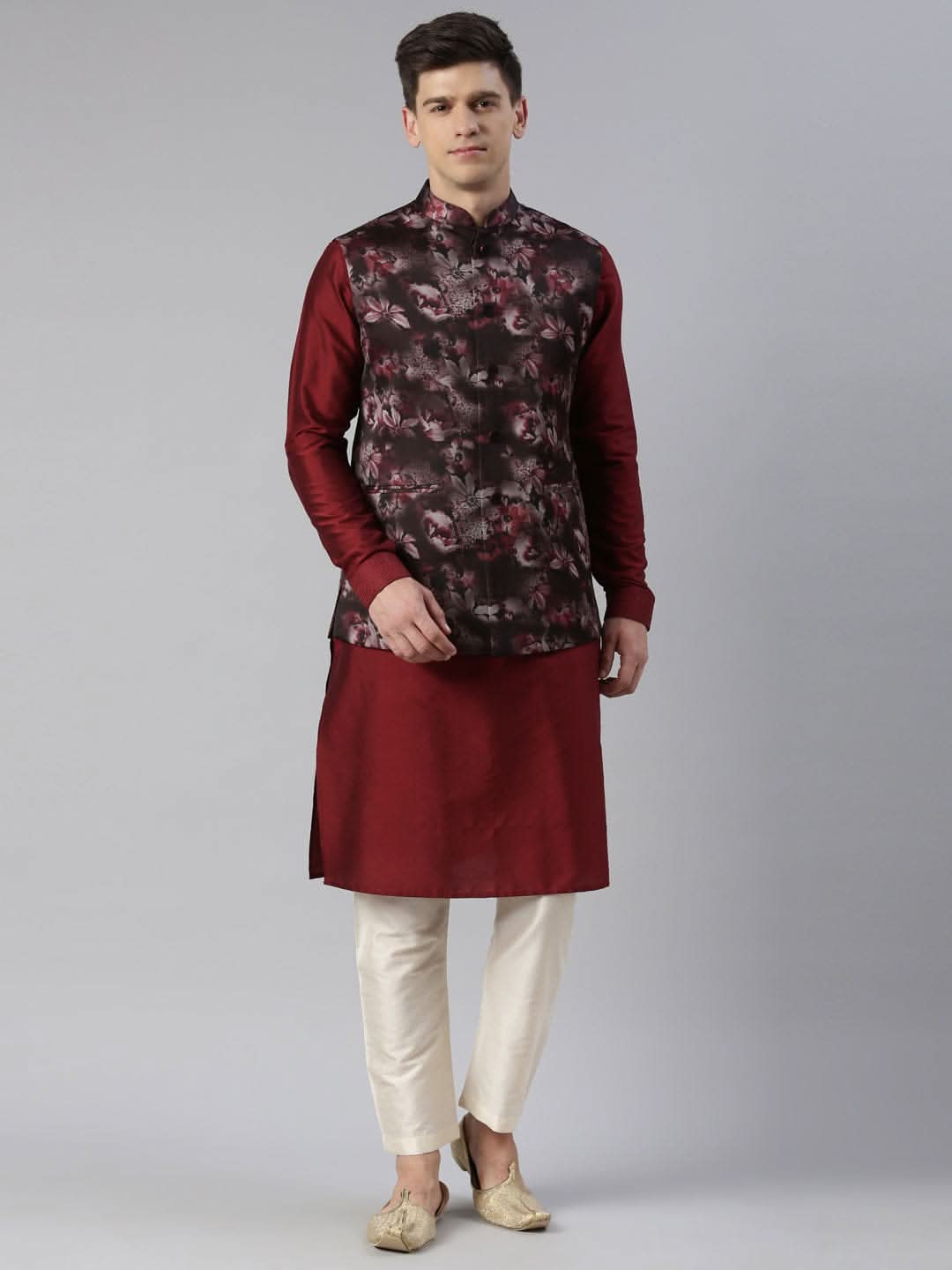 Maroon Floral Jacket