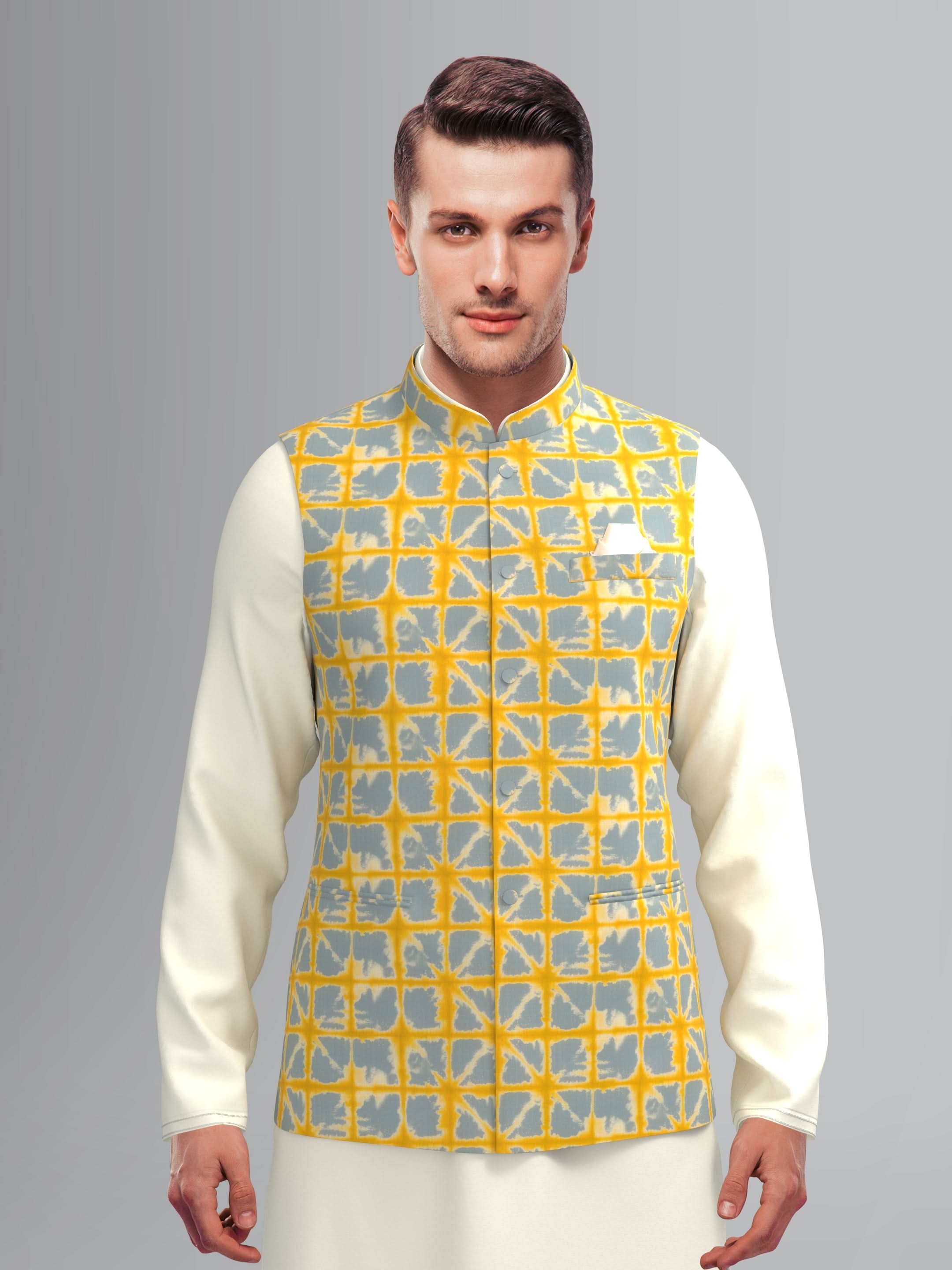Yellow Grey Tiedye Jacket