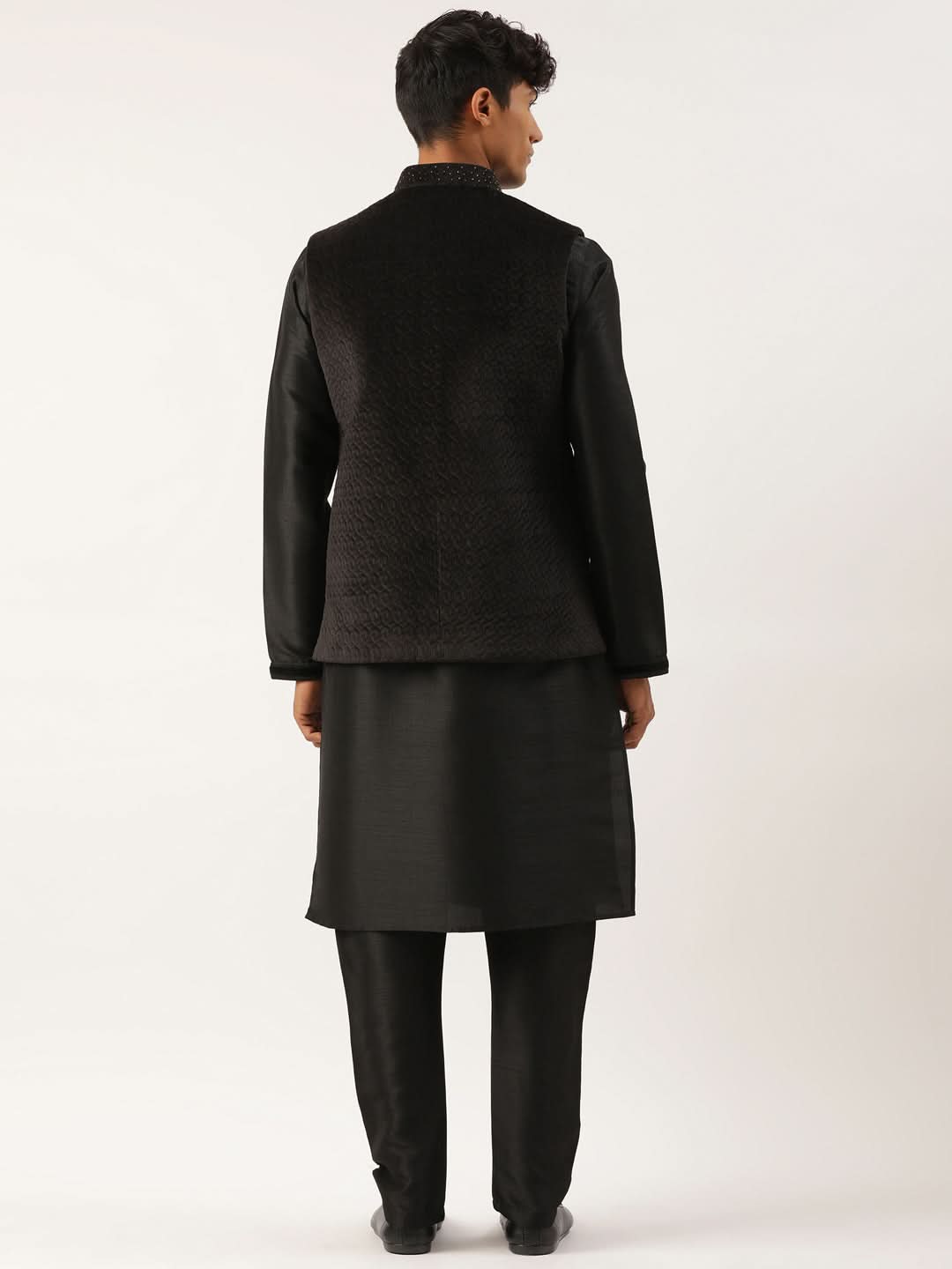 Black Velvet Quilted Jacket
