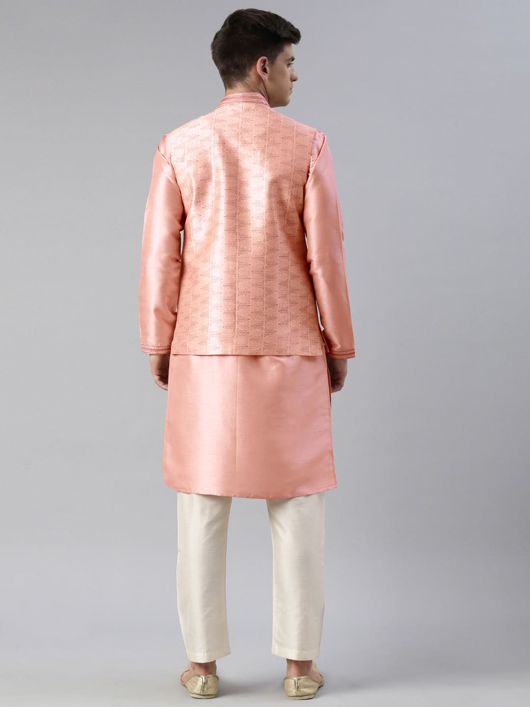 Pink Printed Overlap Jacket