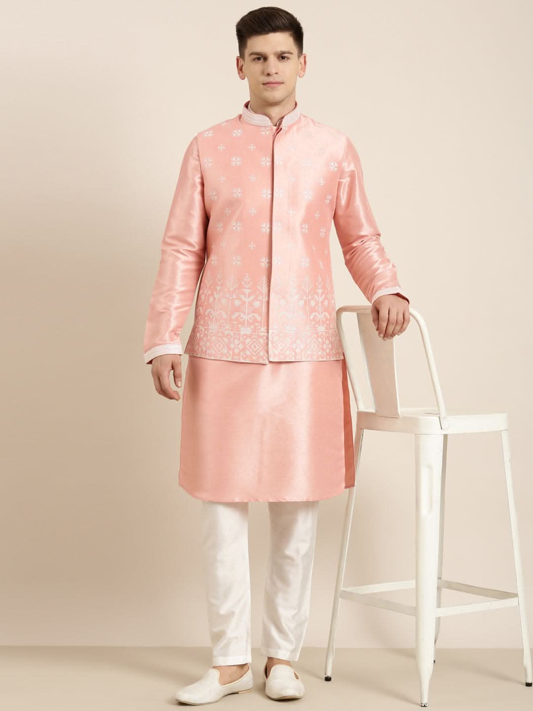 Peach Embroiderd Jacket