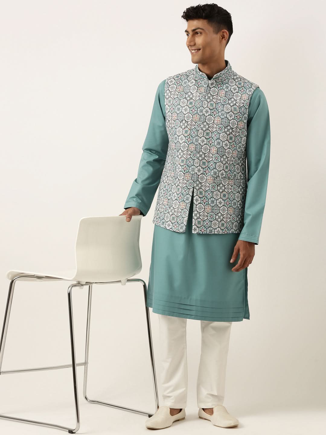 Cotton Printed Embroidered Jacket