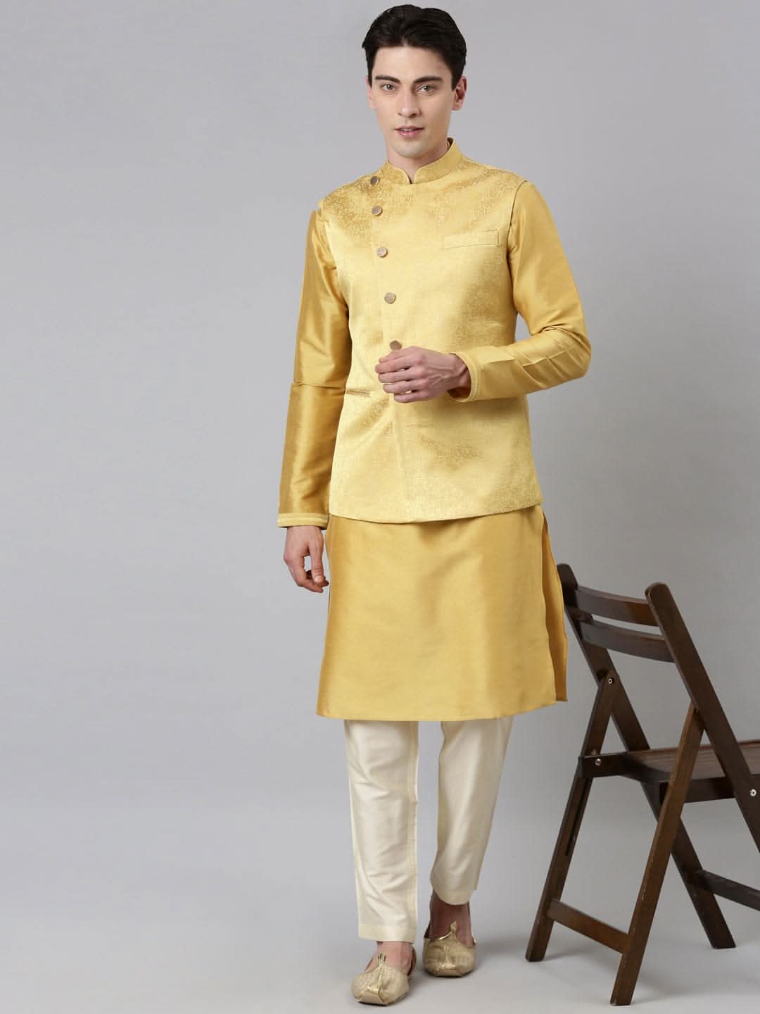 Mustard Jacquard Jacket