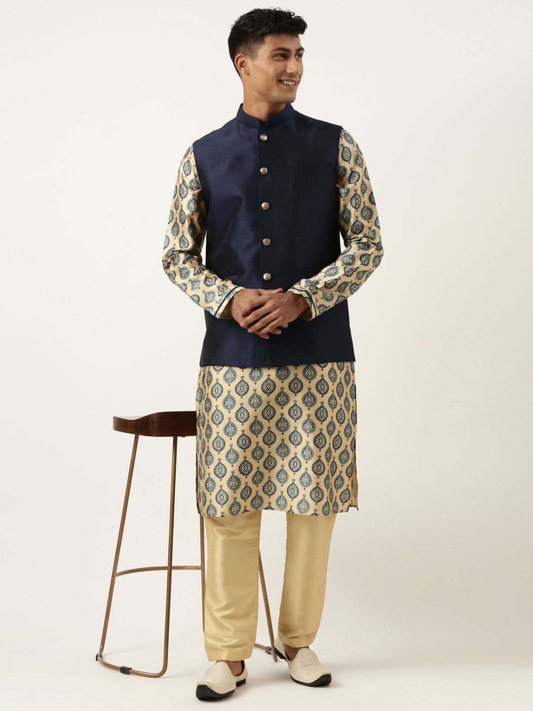 Navy Silk Jacket