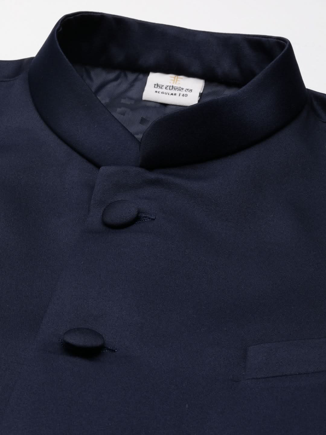 Navy  Blue Bandhgala Suit