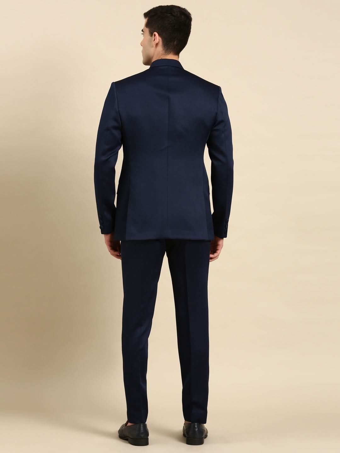 Navy  Blue Bandhgala Suit