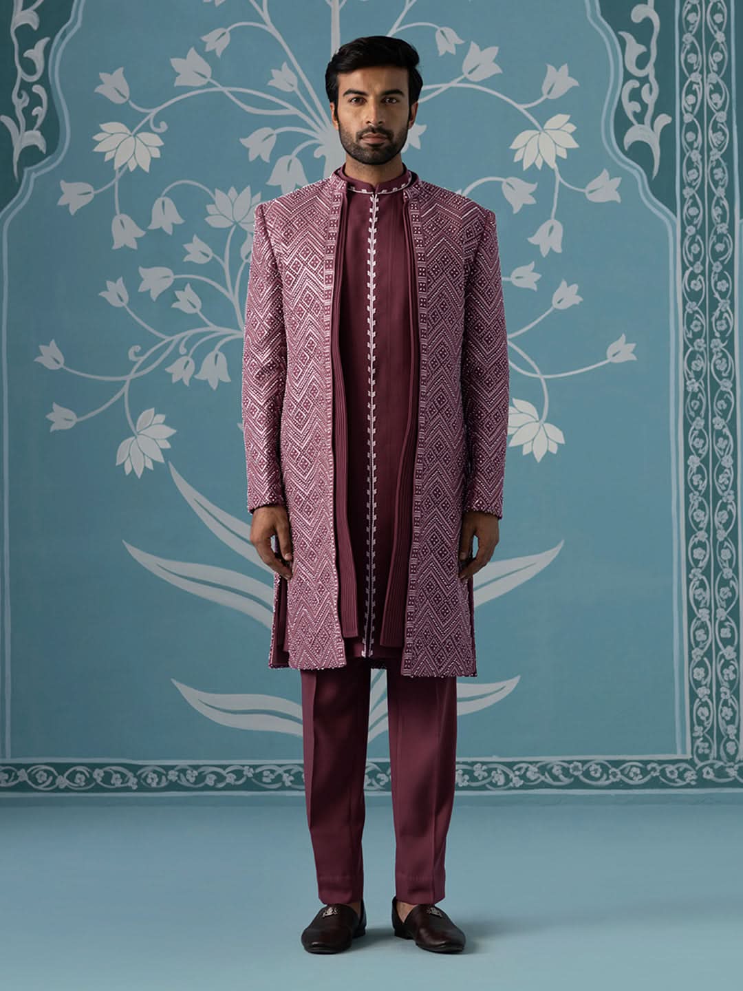 Autumn Rust Embroidery Open Style Indo Set