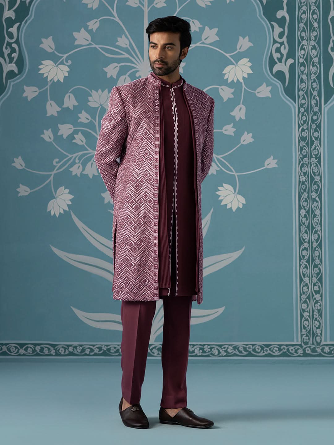 Autumn Rust Embroidery Open Style Indo Set