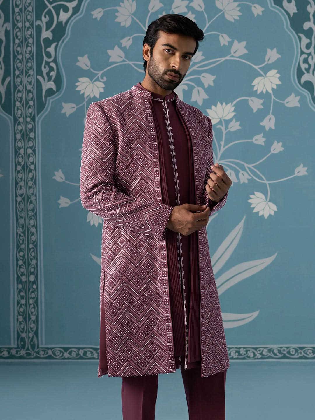 Autumn Rust Embroidery Open Style Indo Set
