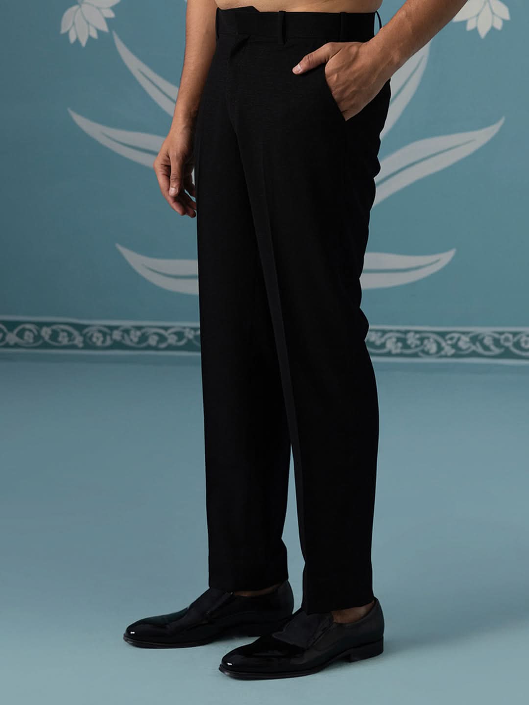 Black Front-Open Indo Kurta Set