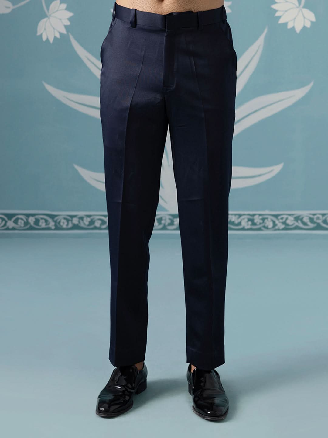 Blue Velvet Embroidered Short Indo Set