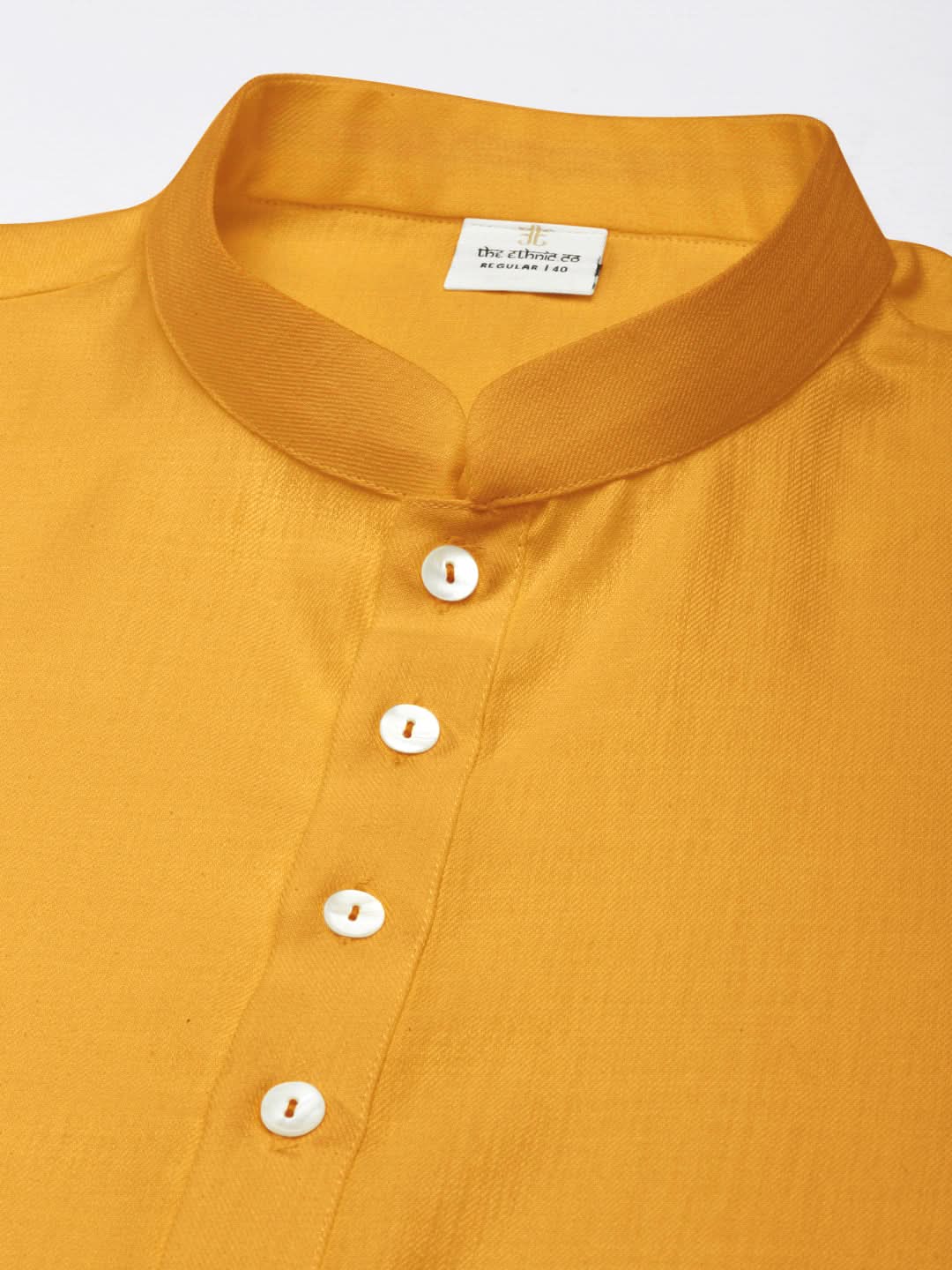 Mustard Cotton Short Kurta Set
