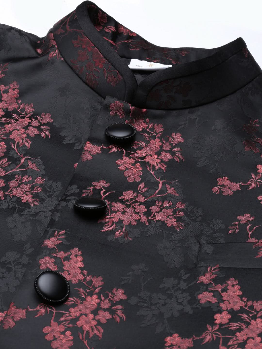 Black Wine Jacquard Indo  Set
