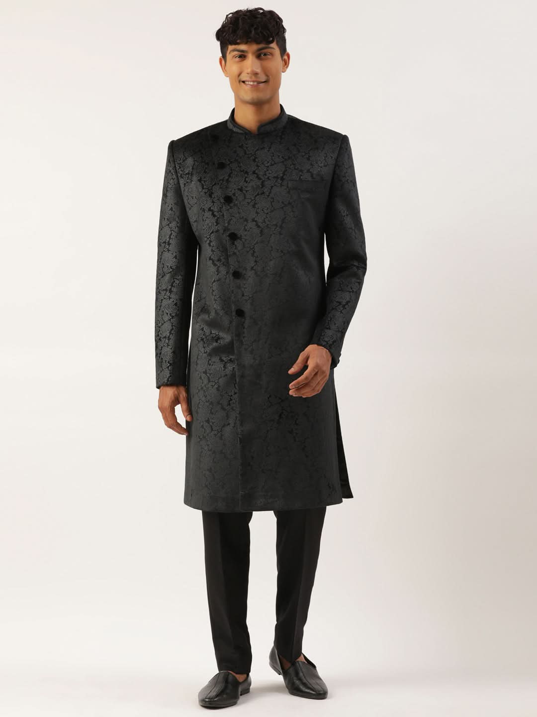 Black Paisley Velvet  Indo Set
