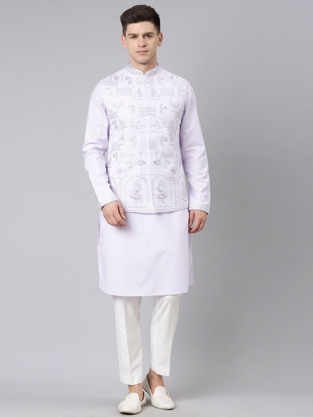Light purple Vivah Story Jacket  Kurta set