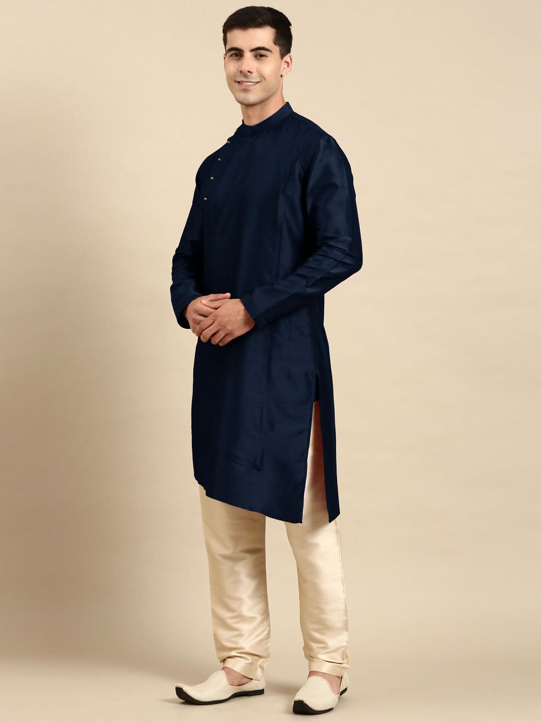 Blue Jacket Kurta Set
