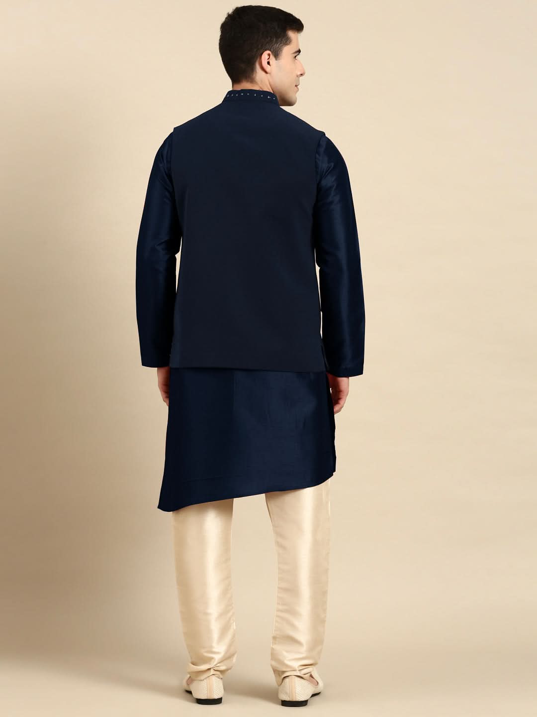 Blue Jacket Kurta Set