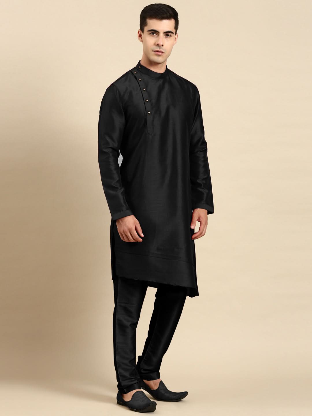 Black Jacket Kurta Set