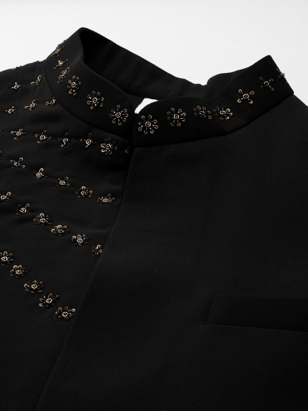 Black Jacket Kurta Set