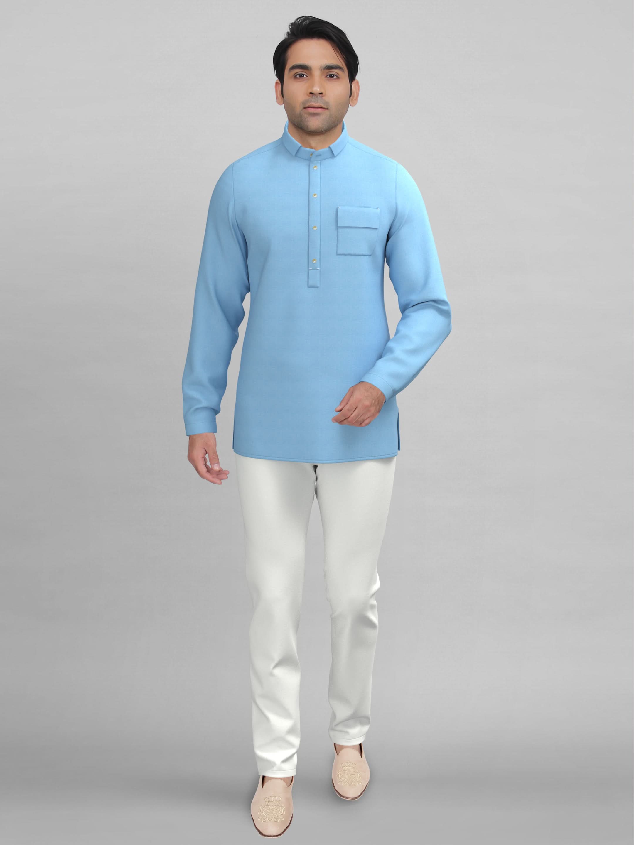 Light Blue Short Kurta