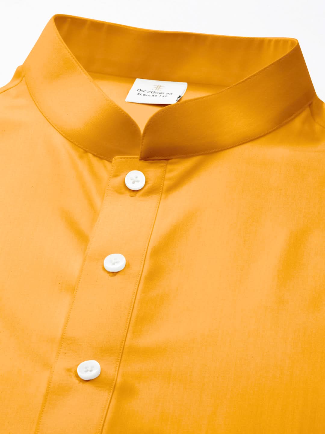 Mustard Twill Weave Cotton Kurta  Set