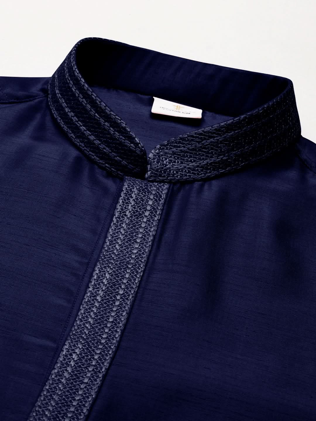 Navy Blue Embroidered Kurta Set
