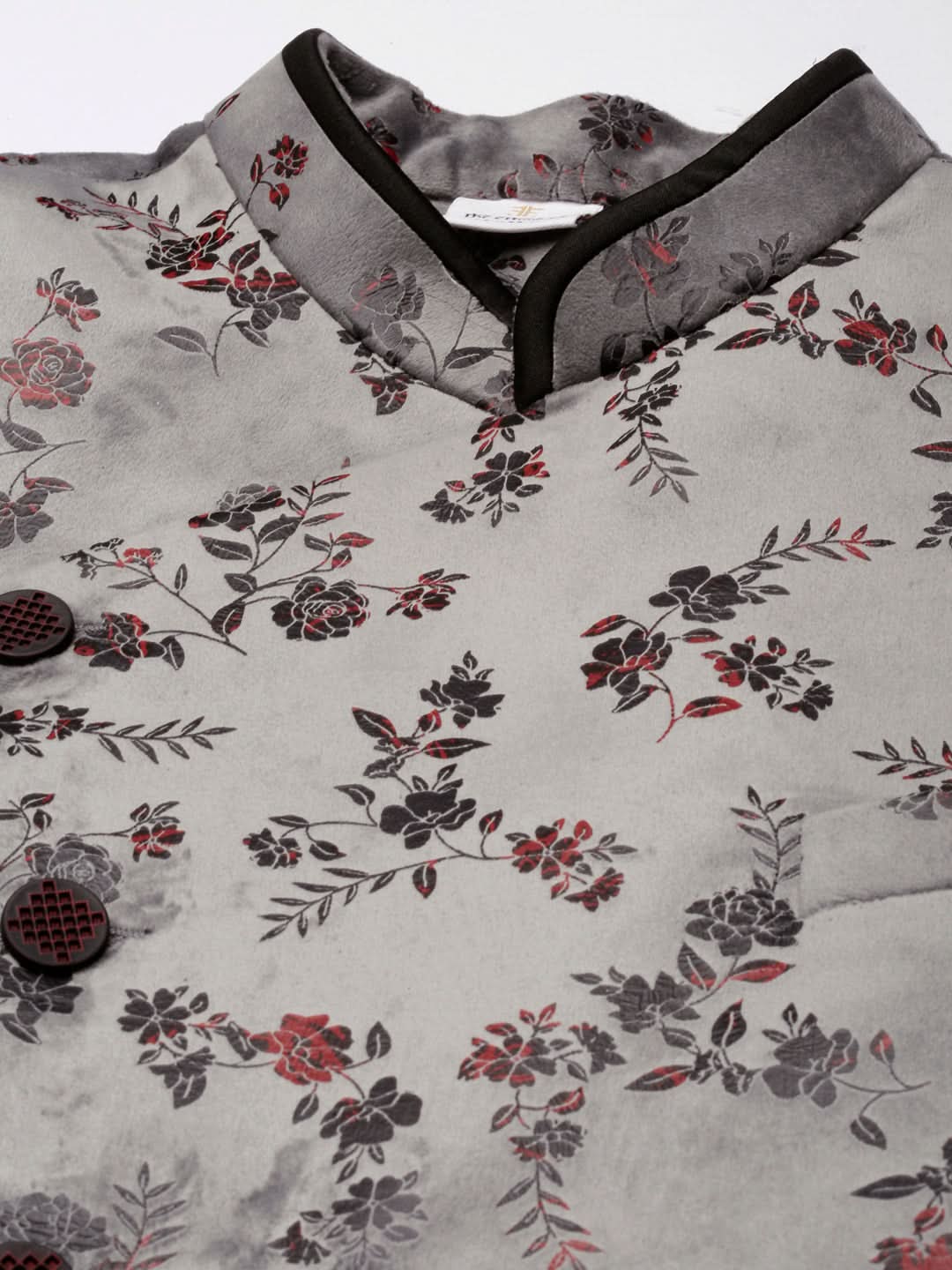 Grey Printed  Angrakha Indowestern