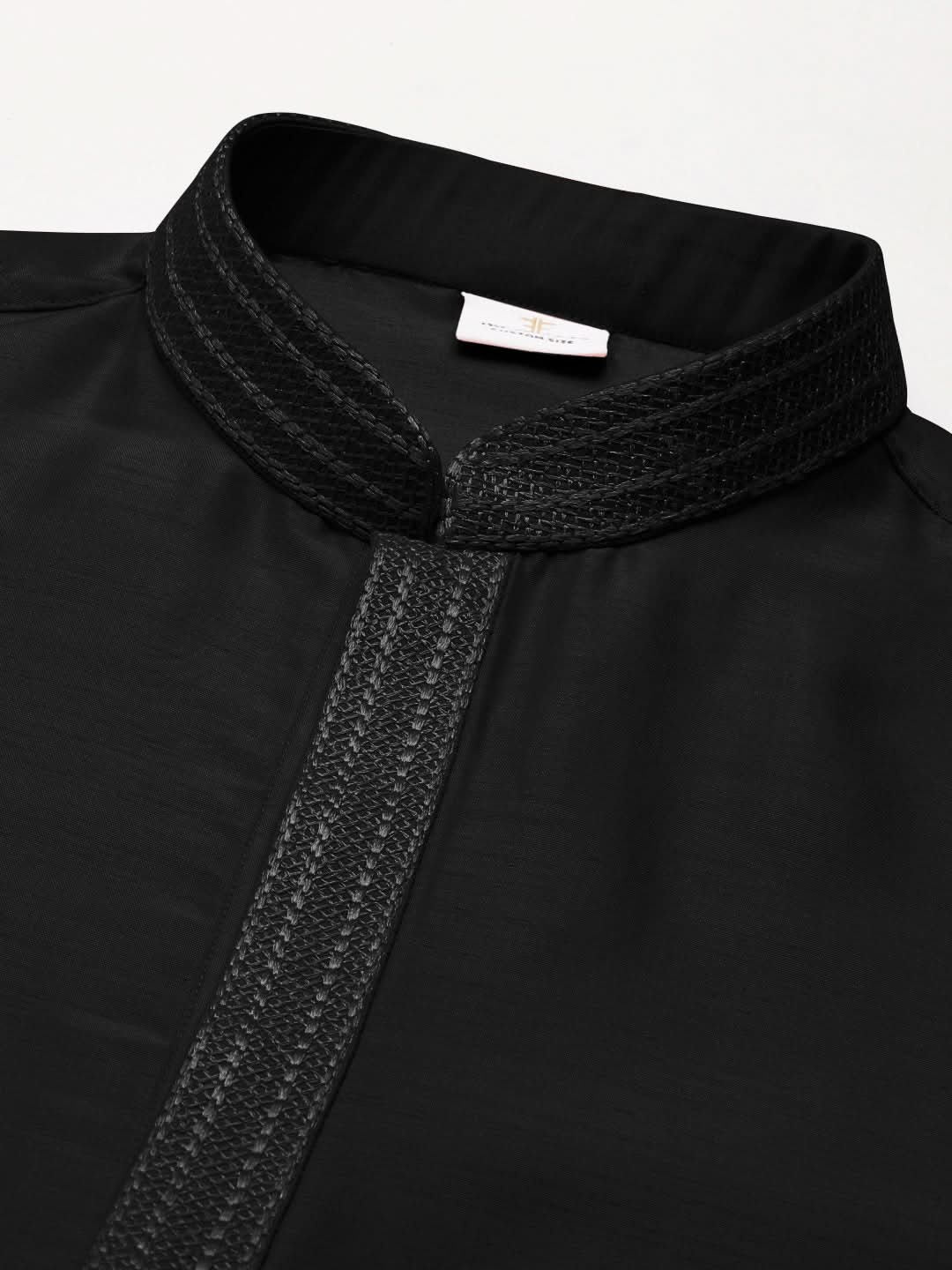 Black Embroidered Kurta Set