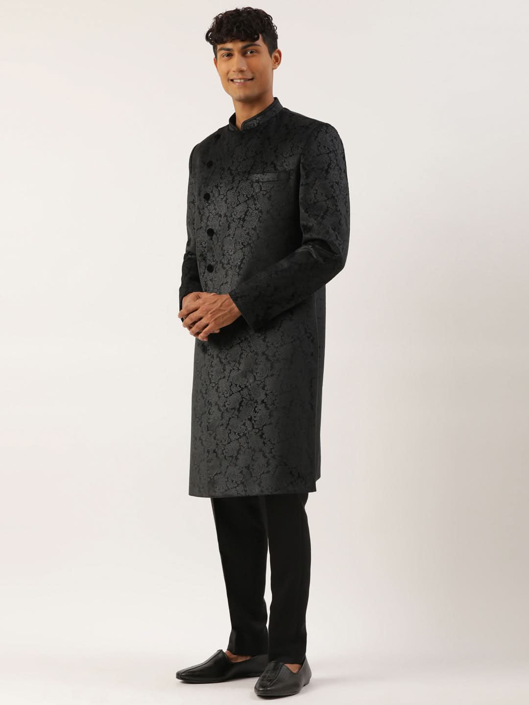 Black Paisley Velvet  Indo Set