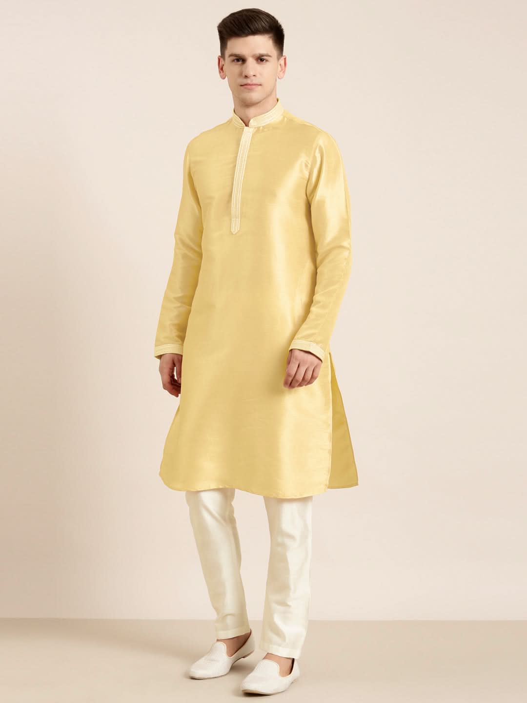 Yellow Embroidered Kurta Set