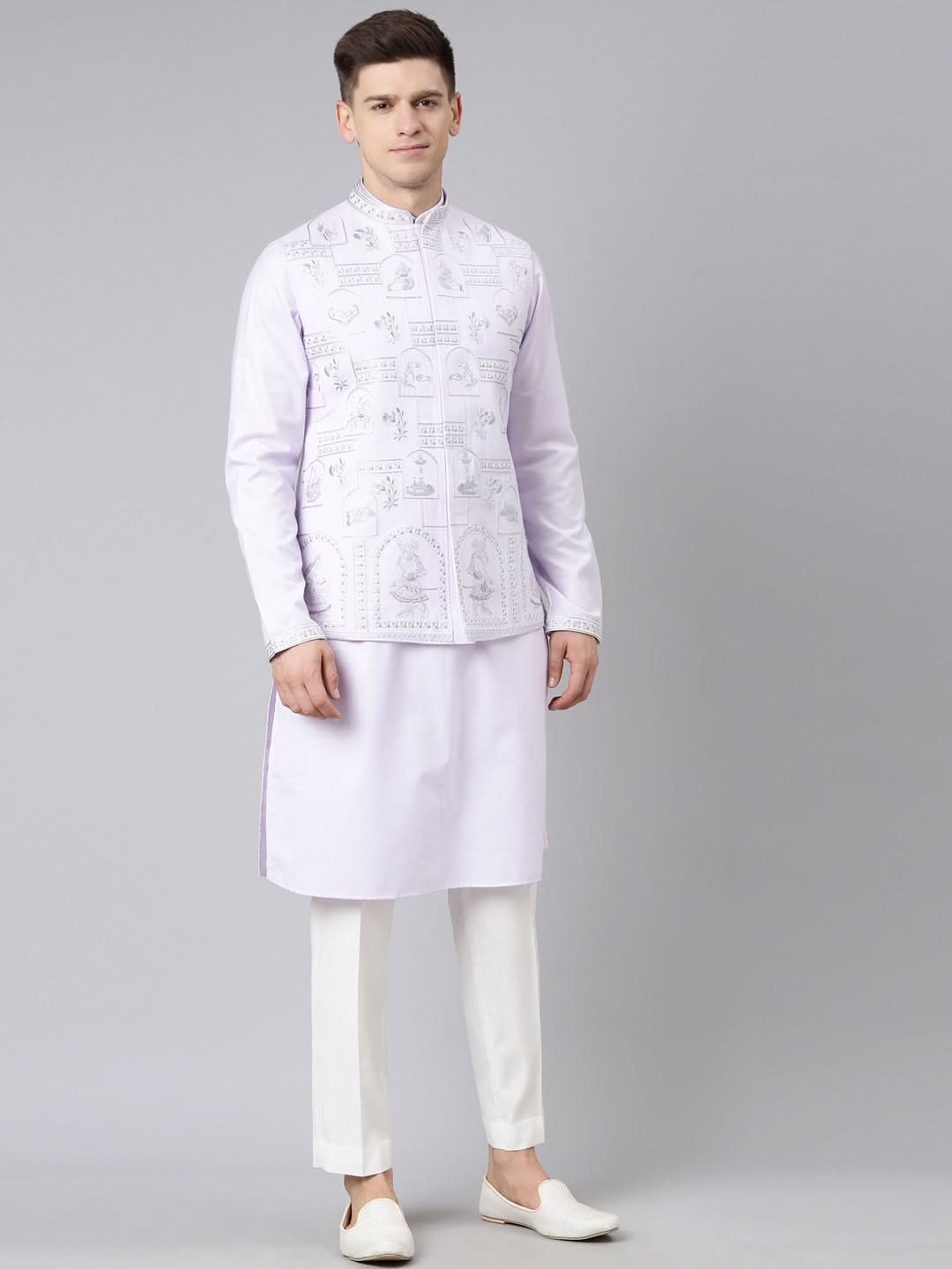 Light purple Vivah Story Jacket  Kurta set